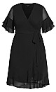 Flutter Frill Dress - black