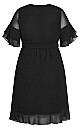 Flutter Frill Dress - black