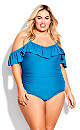 Plus Size Ruffle 1 Piece - teal