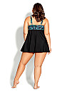 Plus Size Swim Dress Emp Print