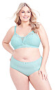 Wire Free Lace Bra - powder blue