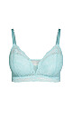 Wire Free Lace Bra - powder blue