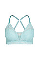 Wire Free Lace Bra - powder blue