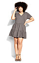 Social Tier Dress - slate