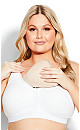 Plus Size Post Surgery Bra - white