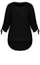 Soft Drawstring Top - black