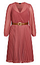 Precious Pleat Dress - rosy