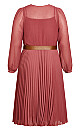 Precious Pleat Dress - rosy