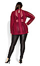 Panelled Lace Top - ruby