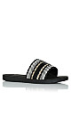 WIDE FIT Stripe Weave Slide - black