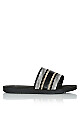 WIDE FIT Stripe Weave Slide - black