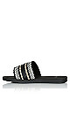 WIDE FIT Stripe Weave Slide - black