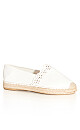 EXTRA WIDE FIT Laser Cut Espadrille - white