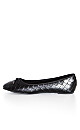 WIDE FIT Weave Ballet Flat - black