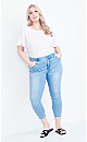 Plus Size Beauty Crop Skinny Jean light wash