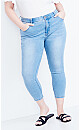 Plus Size Beauty Crop Skinny Jean light wash