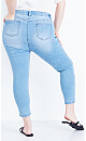 Plus Size Beauty Crop Skinny Jean light wash