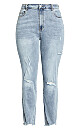 Harley Thigh Split Jean - light denim