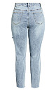 Harley Thigh Split Jean - light denim