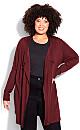 Plus Size Corina Cardigan - plum