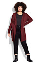 Plus Size Corina Cardigan - plum