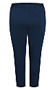 Plus Size Contrast Pocket Knit Pant - navy