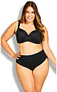 Plus Size Hi Cut Plain Brief 3Pk - black