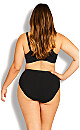 Plus Size Hi Cut Plain Brief 3Pk - black