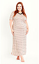 Plus Size Lace Spot Sleep Dress - pink