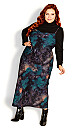 Exotic Surface Dress - teal