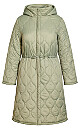 Quilted Hood Coat - green