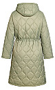 Quilted Hood Coat - green