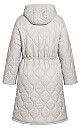 Quilted Hood Coat - gray