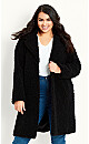 Teddy Coat - black