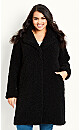 Teddy Coat - black