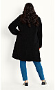 Teddy Coat - black