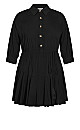 Button Love Dress - black