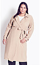 Plus Size Sara Duster Jacket - latte