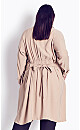 Plus Size Sara Duster Jacket - latte