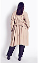 Plus Size Sara Duster Jacket - latte