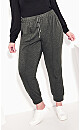 Plus Size Stitch Hem Pant - charcoal