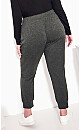 Plus Size Stitch Hem Pant - charcoal