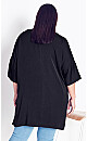 Plus Size Moment Plain Pleat Top - black