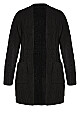 Cable Knit Cardigan - black