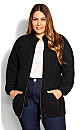 Polar Fleece Zip Jacket - black