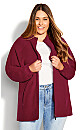 Polar Fleece Zip Jacket - cherry