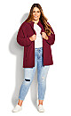 Polar Fleece Zip Jacket - cherry