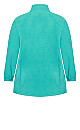 Plus Size Polar Fleece Zip Jacket - jade