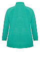 Plus Size Polar Fleece Pocket Tunic - jade