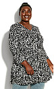 Plus Size Cape Cod Print Tunic - mono